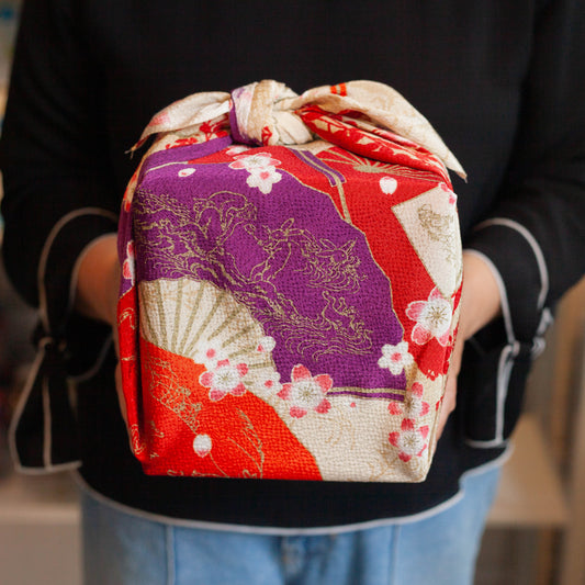 風呂敷 鳥獣戯画 扇絵巻 68cm