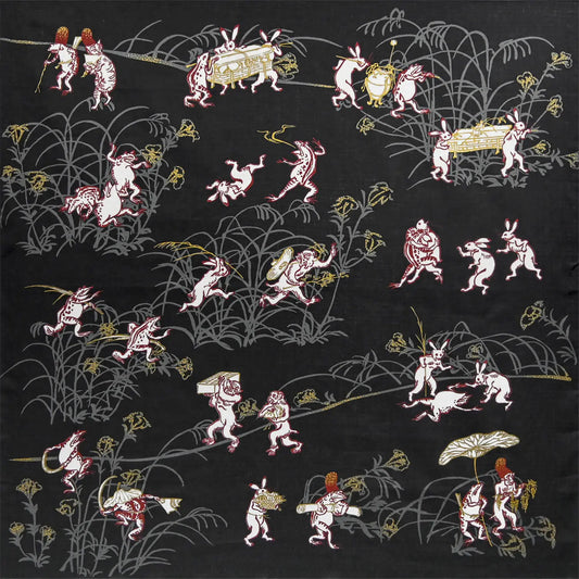 風呂敷 鳥獣戯画 悠遊戯画(ゆうゆうぎが)97cm