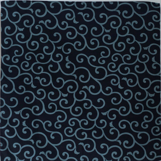 綿のふろしき シャンタン唐草 黒 50cm