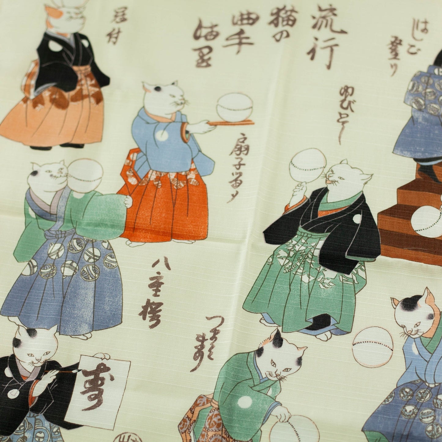 48 風呂敷 浮世絵 流行猫の曲手まり