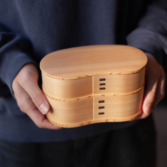 曲げわっぱ はんごう弁当 サイズ – 上段390ml 下段500ml