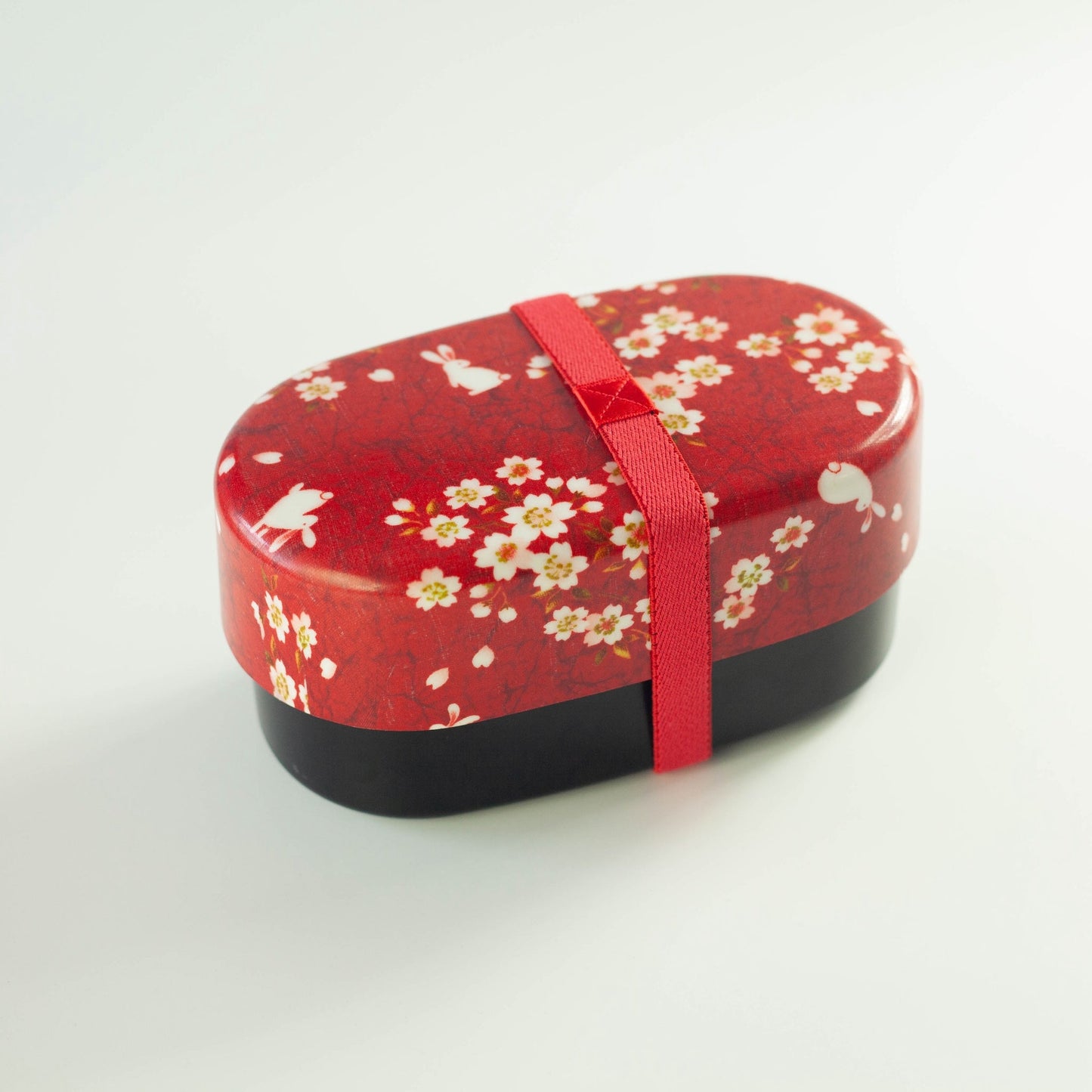 布貼加賀小判弁当 | 桜うさぎ レッド 830ml