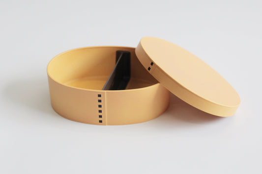 曲げわっぱ一段弁当 500ml ベージュ*