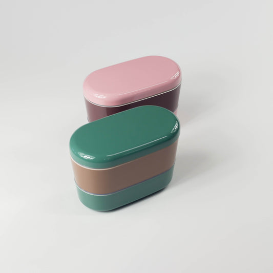 Chocotto ちょこ弁当箱 2段ランチボックス ミント×いちごカラー