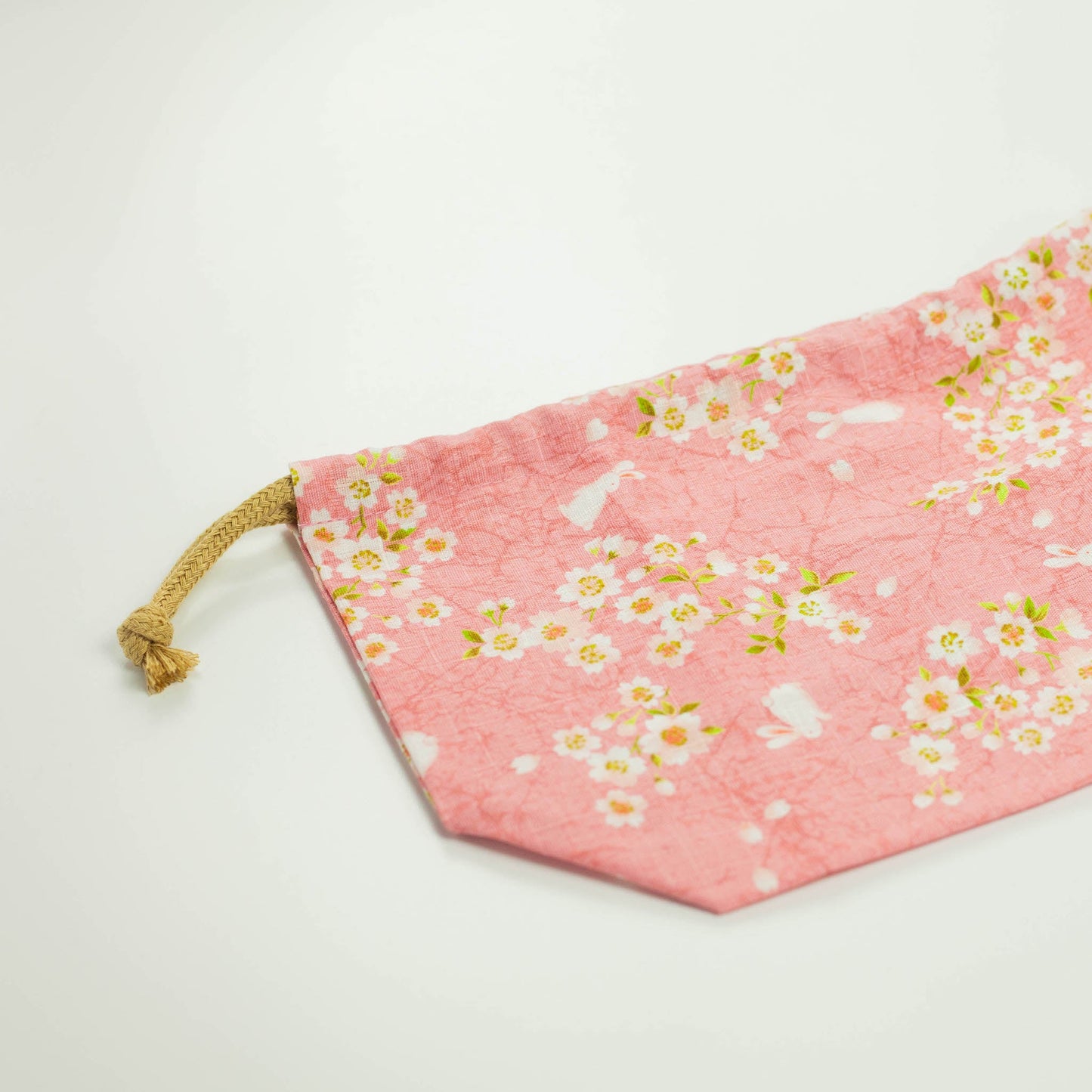 巾着袋 桜うさぎ ピンク 綿100% Hakoya 日本製