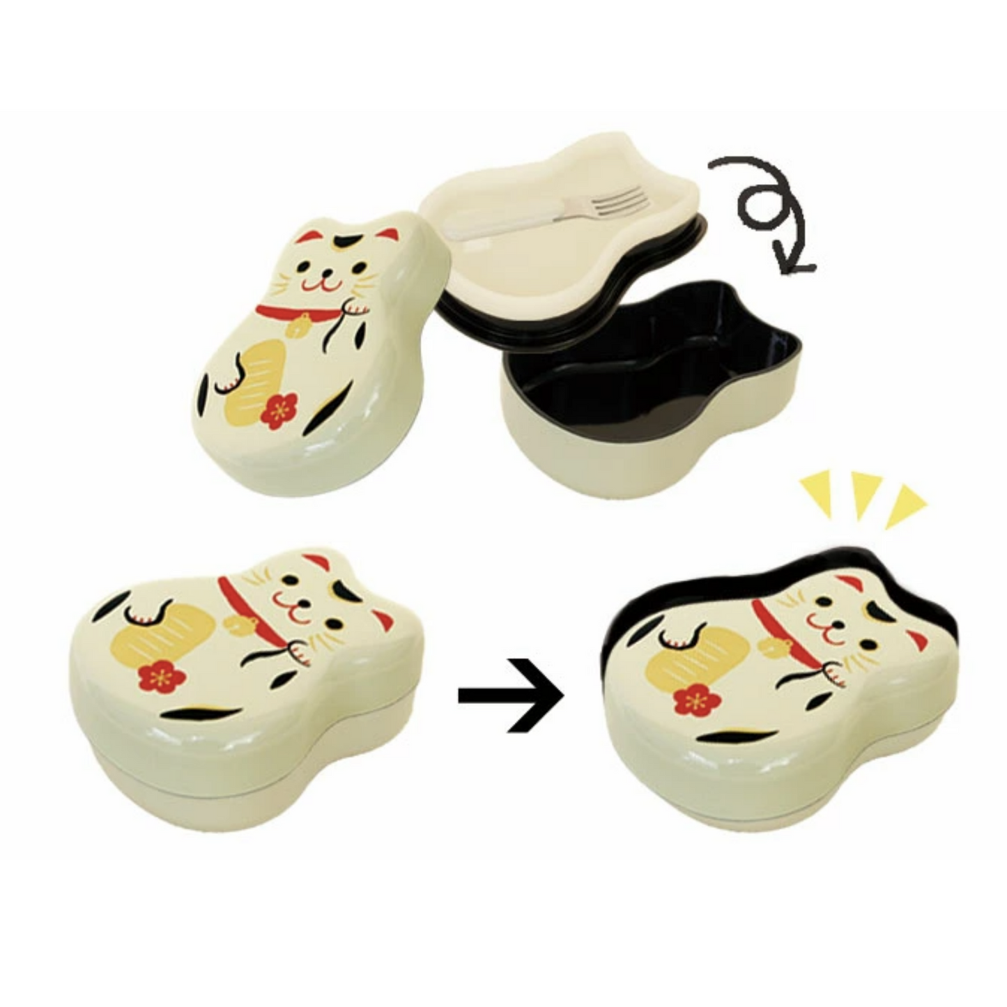 丸子二段弁当| 白まねきねこ