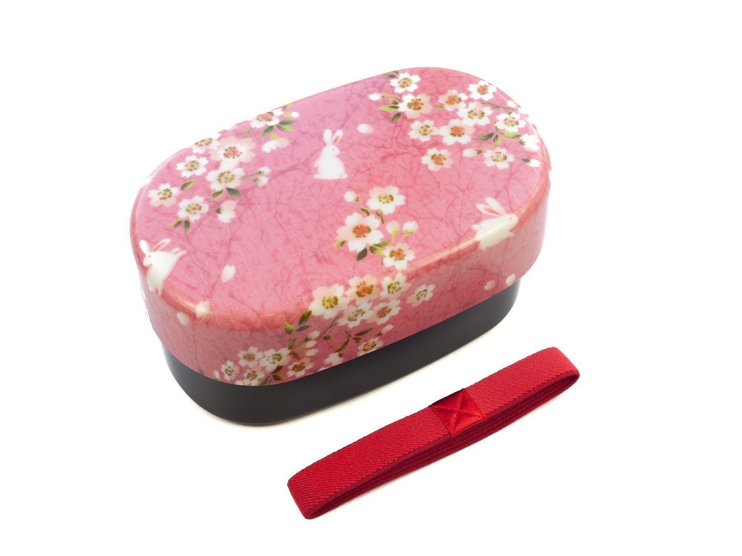布貼加賀小判弁当 | ピンク桜うさぎ 570ml