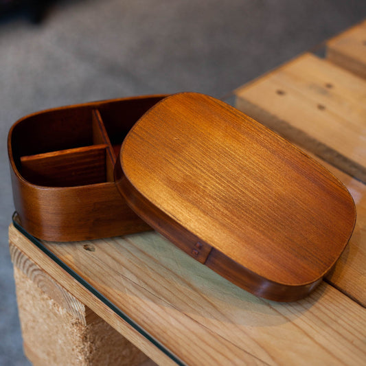 胴張一段弁当(木製)スリ漆