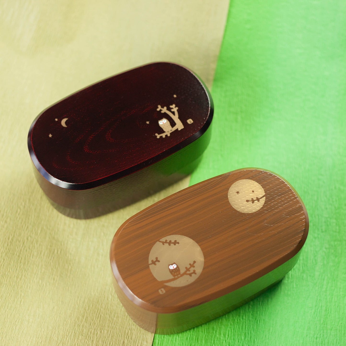 ふくろう弁当 黄木目