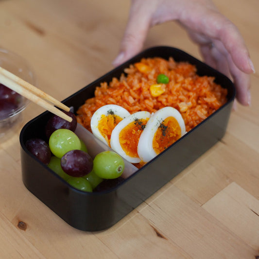 長角二段弁当 残り物ですが