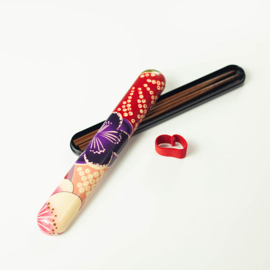 布貼箸箱セット | ピンク