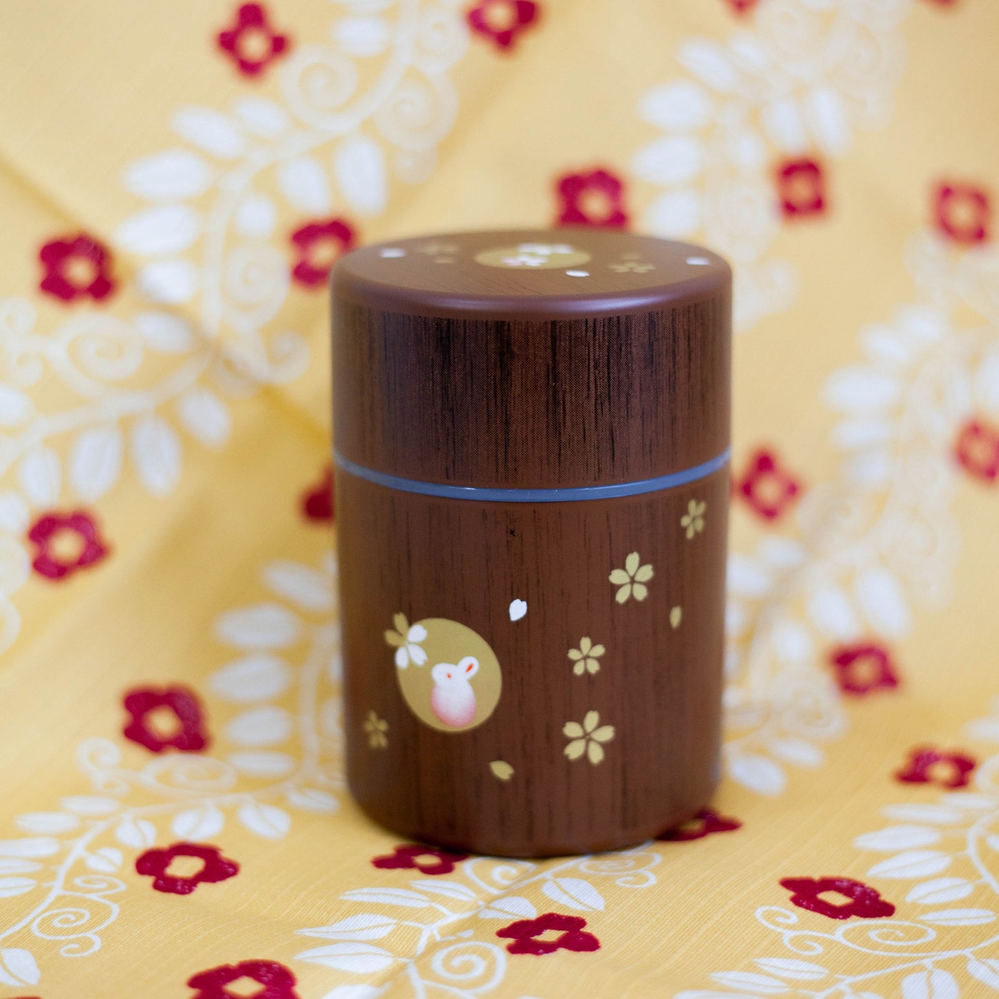 茶筒丸 小 木目ハンコうさぎ 小