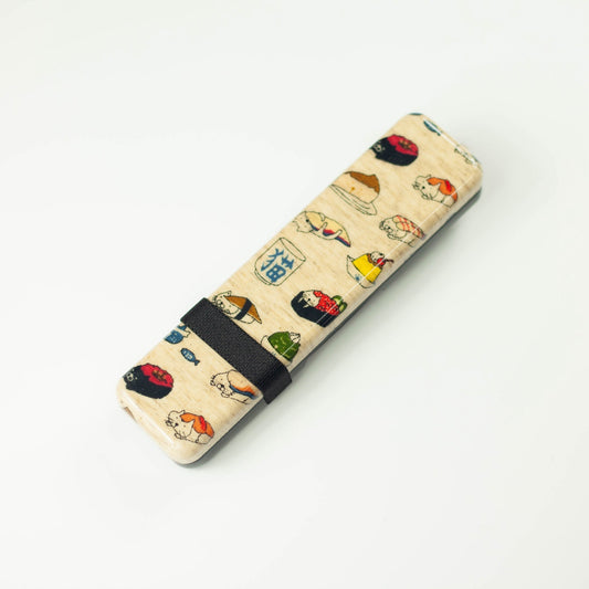 オリジナル寿司猫18.0 スプーン&箸セット