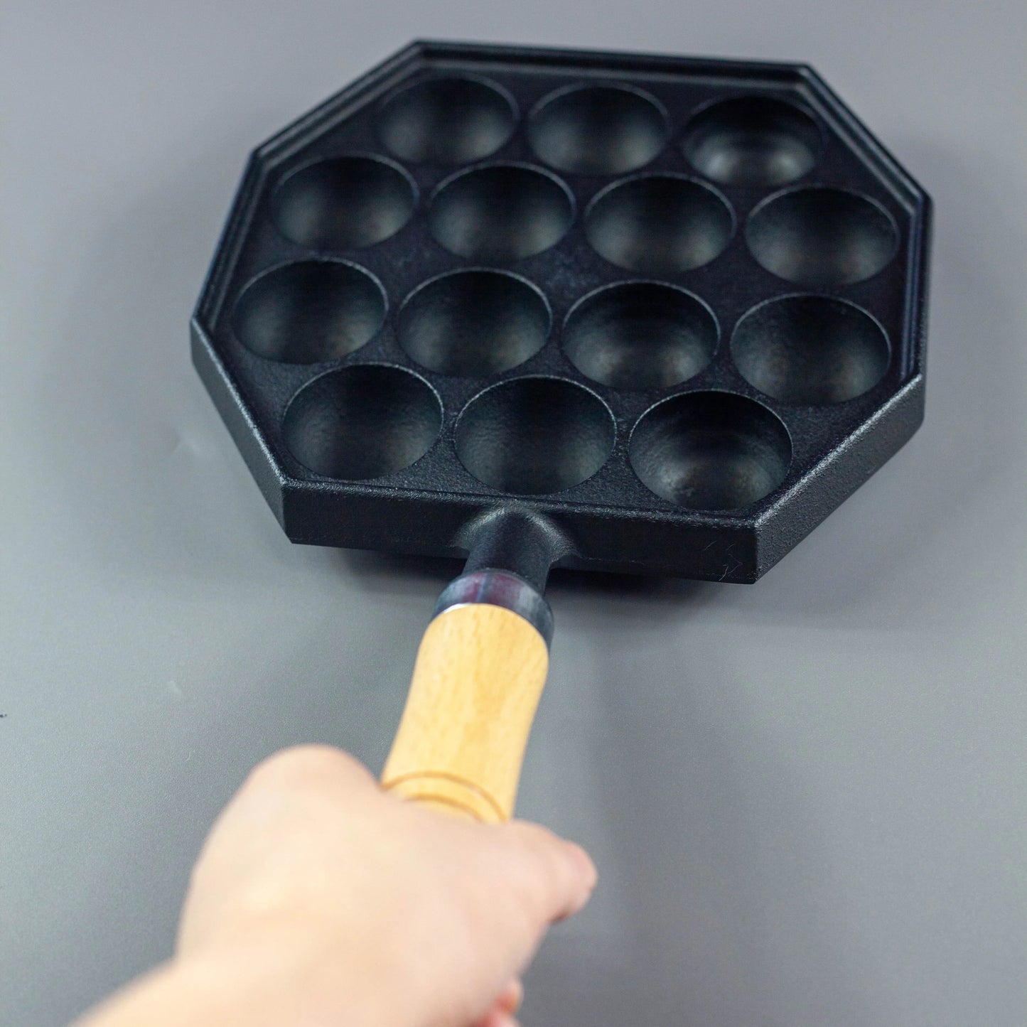 たこ焼器 14穴(木柄付)