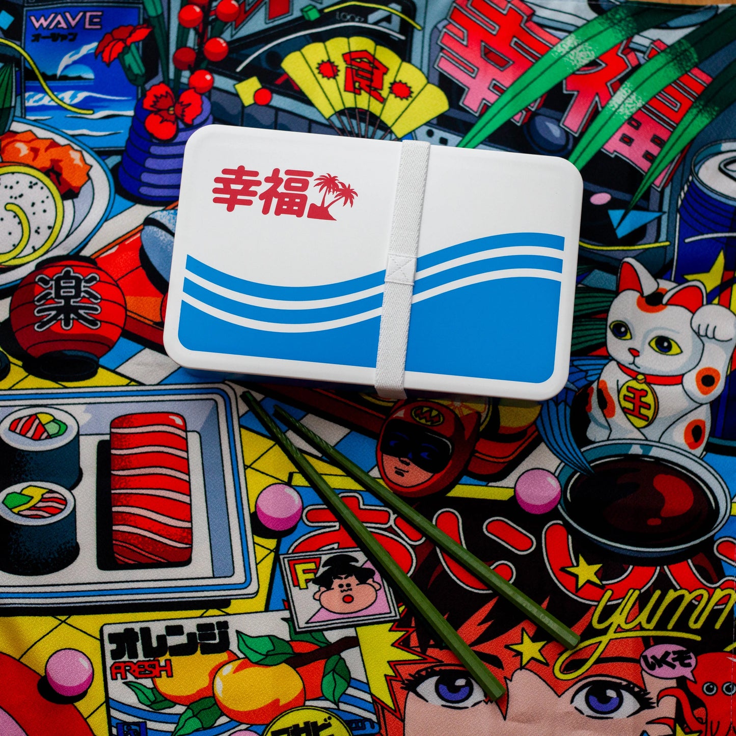 City Pop セット 弁当箱 箸 風呂敷 レトロデザイン Bento&co シティポップ
