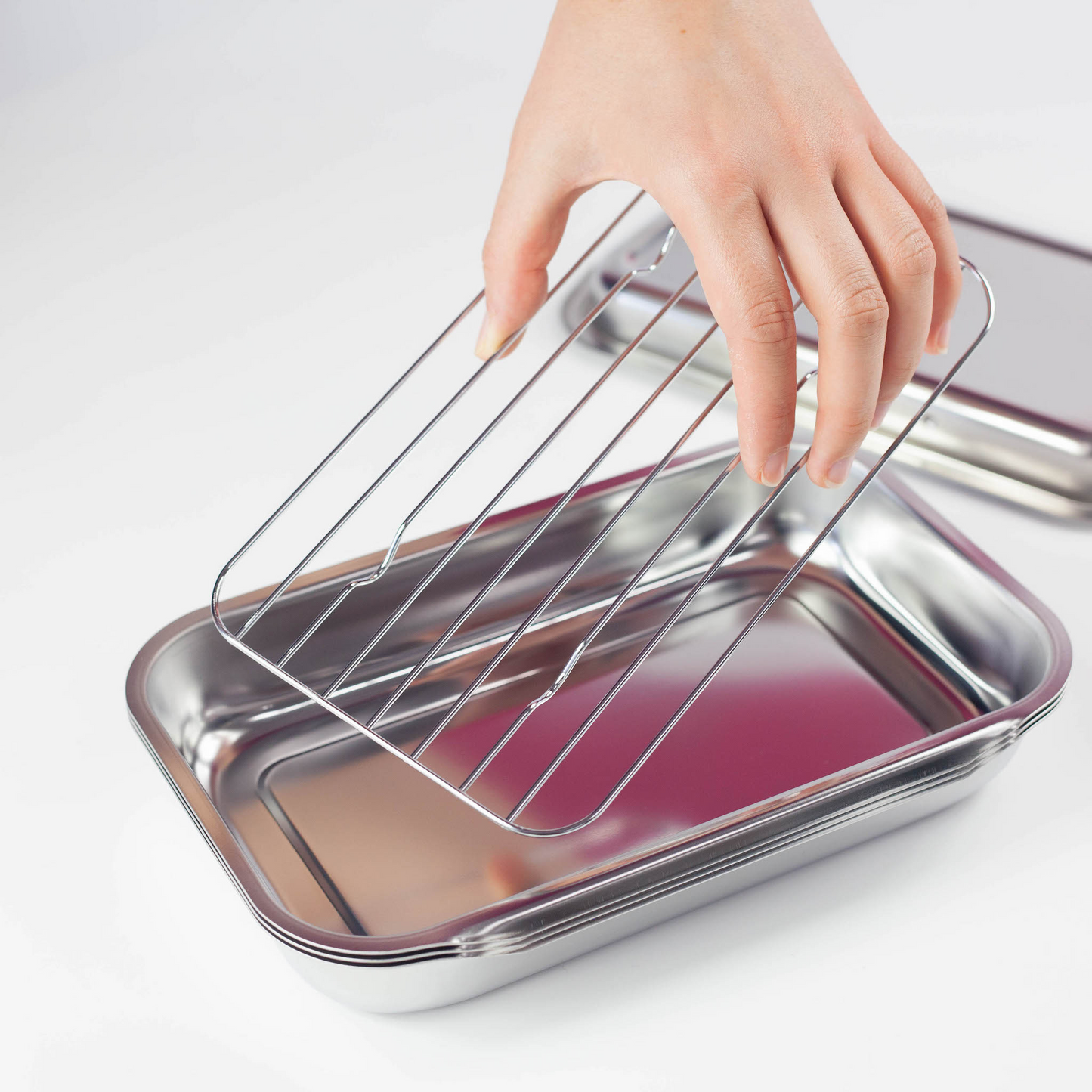 ステンレス連結バット(フタ、アミ付き)