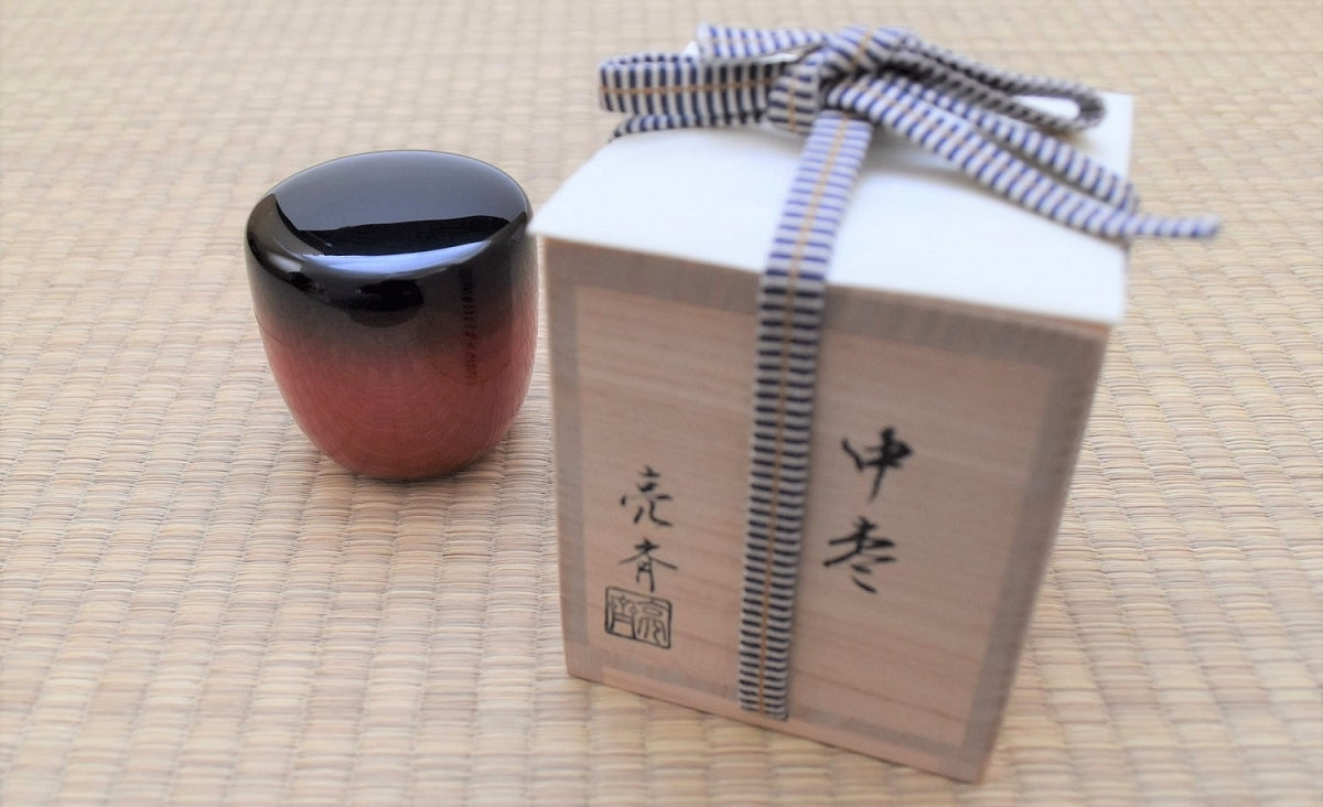 山中塗 中棗 曙塗 黒朱 切合口 桐箱入