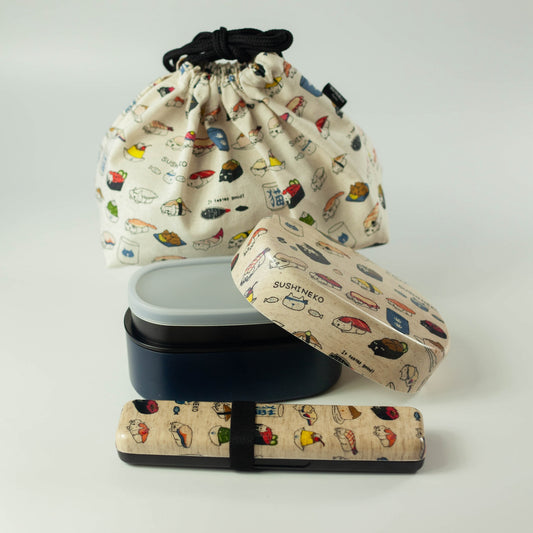 オリジナル弁当箱セット| 寿司猫 570ml