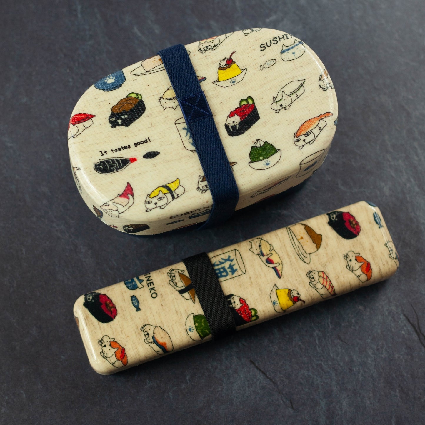オリジナル弁当箱セット| 寿司猫 570ml
