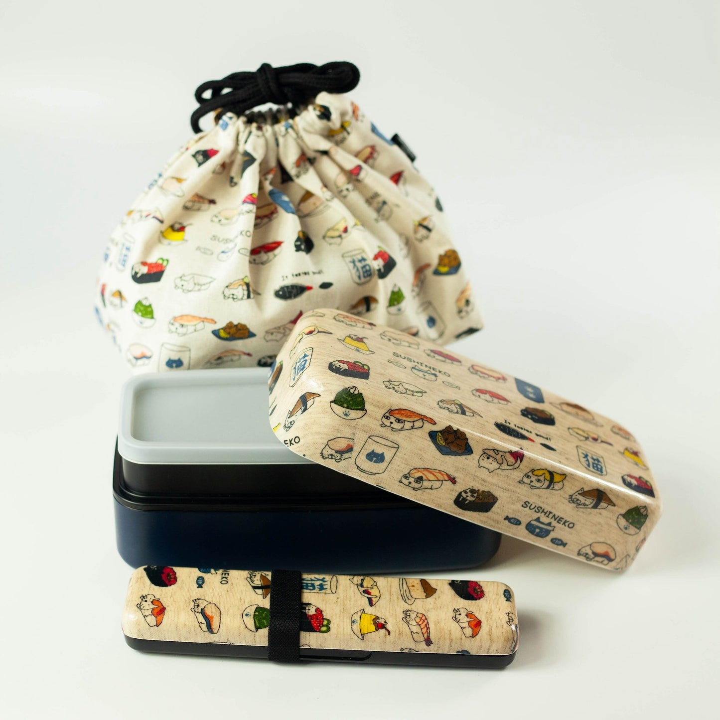 オリジナル弁当箱セット | 寿司猫 950ml
