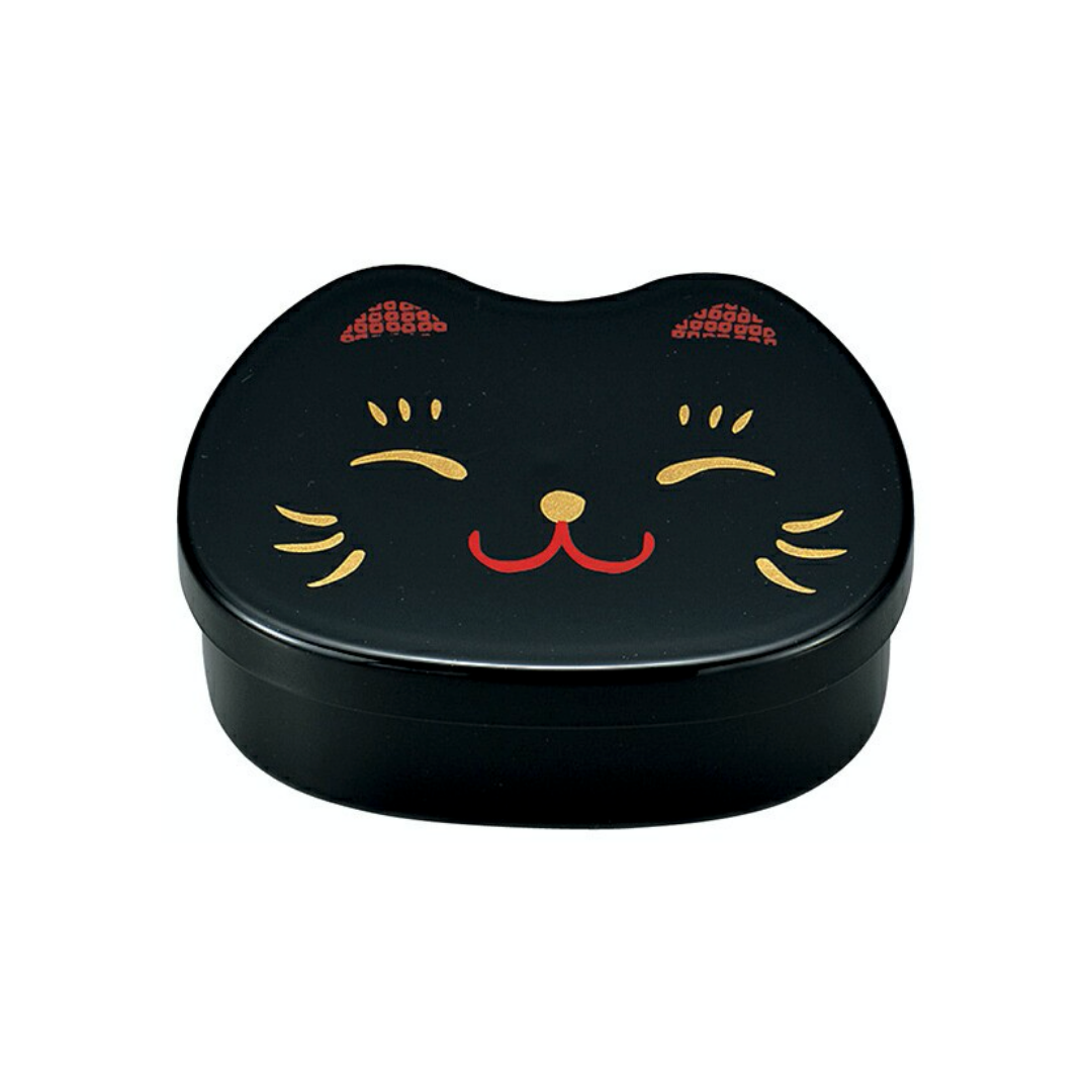 顔のお弁当箱 黒猫