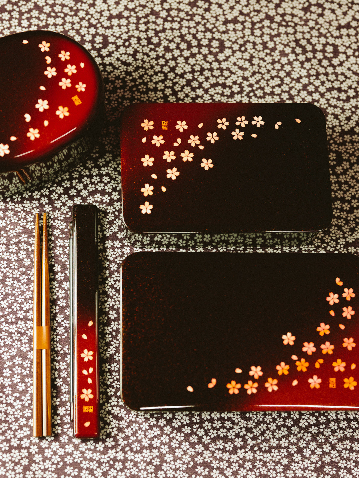 茜桜赤 小判弁当