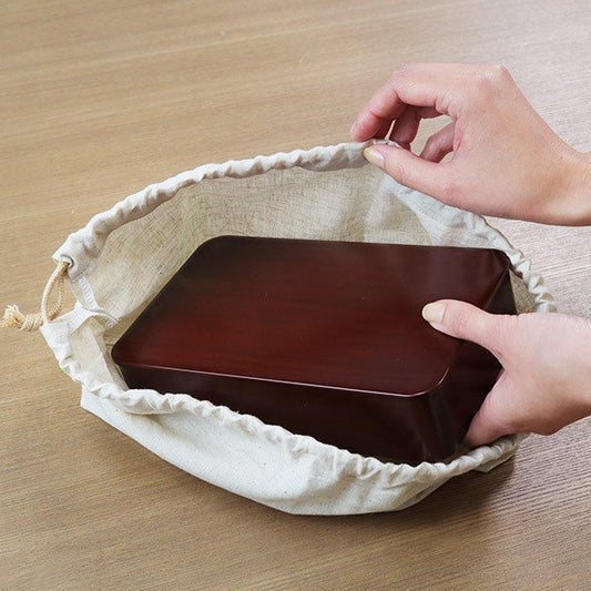 巾着袋特大 弁当箱 使用例