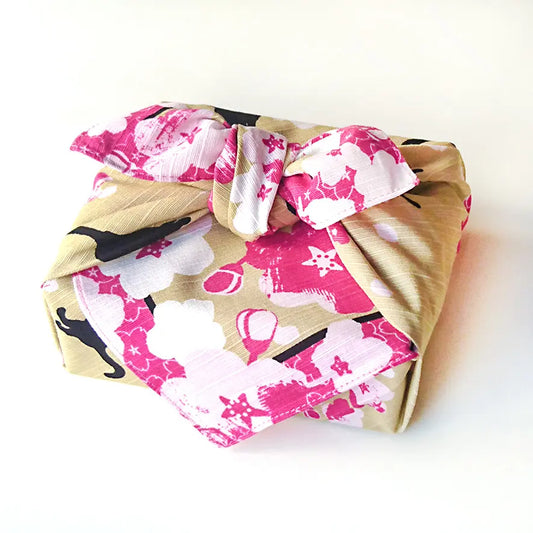 風呂敷 桜遊歩ねこ 50cm