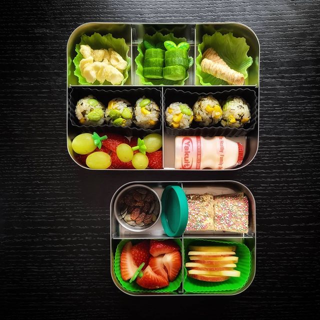 ベジカップとはっぱピックを使ったお弁当