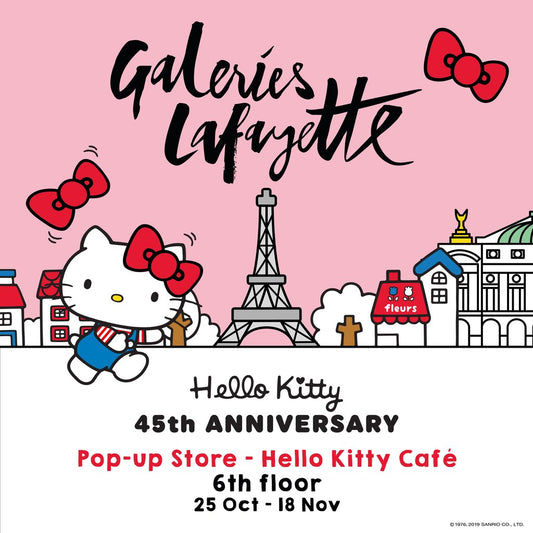 パリのギャラリーラファイエットでハローキティ45周年Pop-up開催！