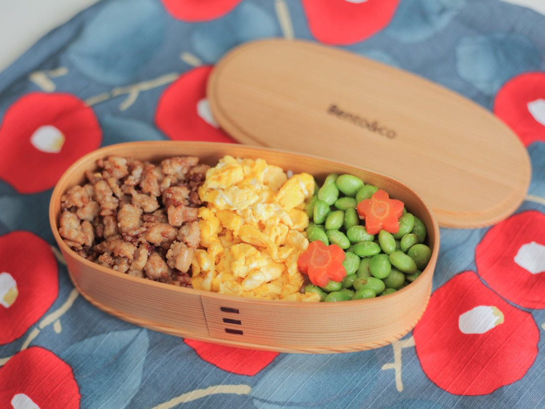 曲げわっぱオリジナル 三色弁当 トリプルパン Bento&co 完成