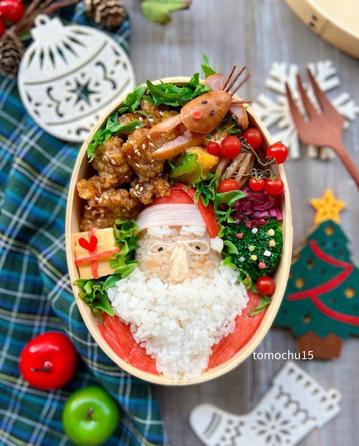 クリスマステーマの可愛いキャラ弁当