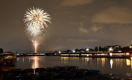 嵐山で花火！