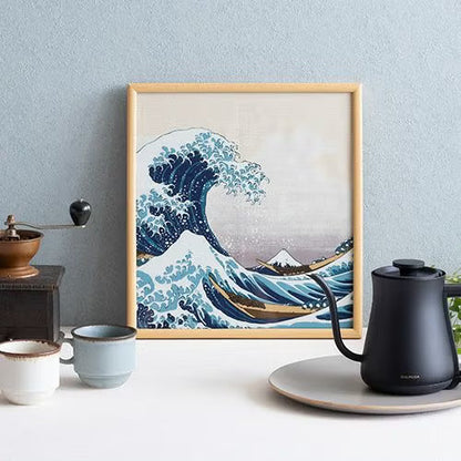 浮世絵風呂敷 波裏に富士 48cm 
