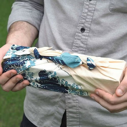 浮世絵風呂敷 波裏に富士 48cm お弁当包み