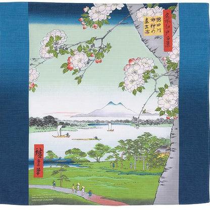48 風呂敷 浮世絵 隅田川水神の森真崎