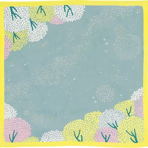 Adeline Klam 風呂敷 70cm スターフォレスト イエロー 全体