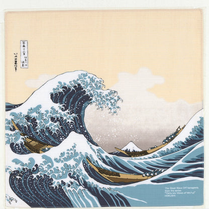 48 風呂敷 浮世絵 波裏に富士