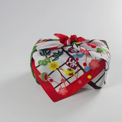 風呂敷 三毛猫みけのゆめ日記 :みけの初夢 50cm