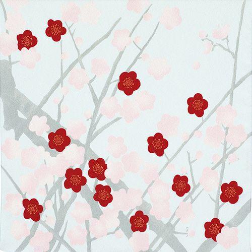 70 光悦ちりめん友禅 梅 シロネズ