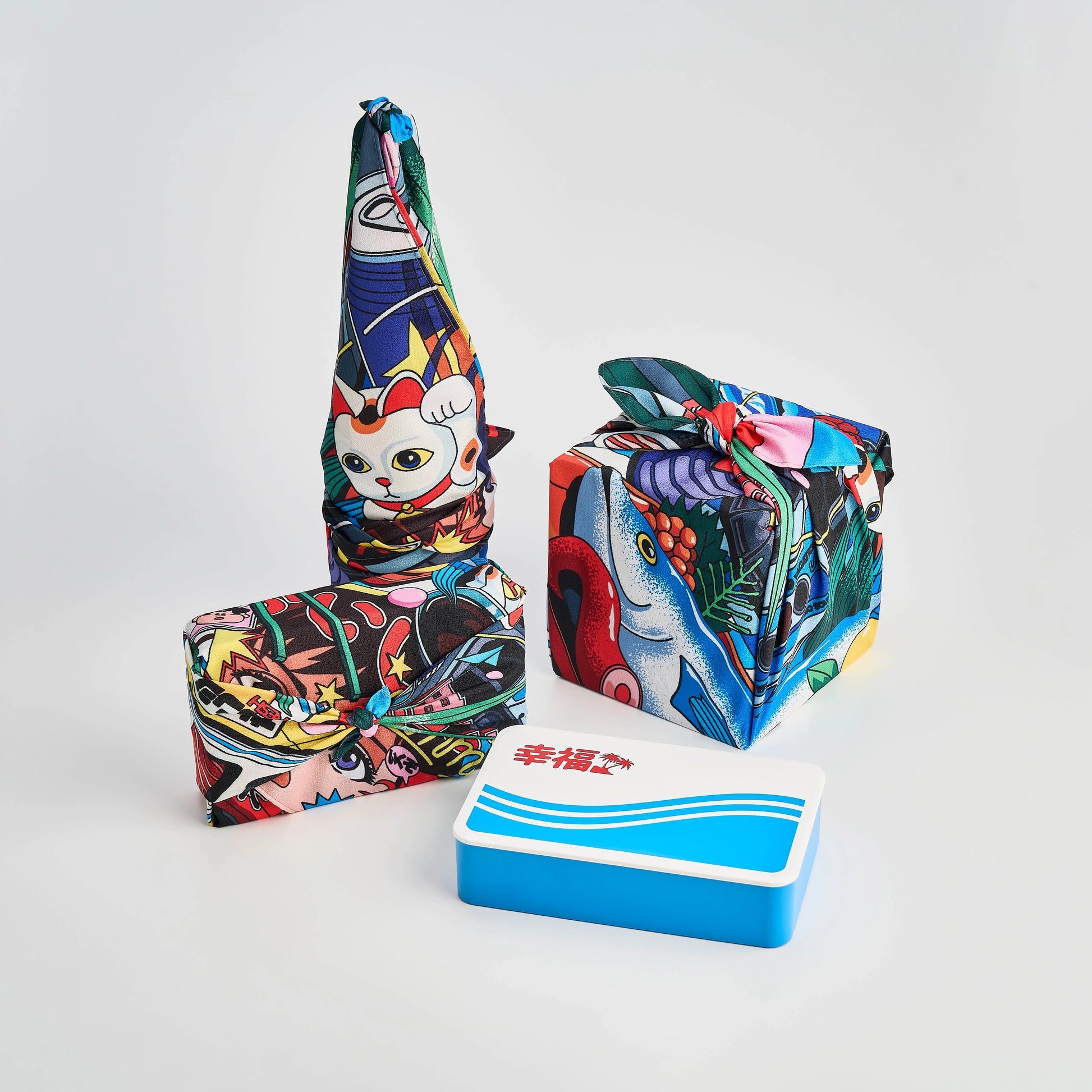 City Pop 風呂敷 48cm/70cm | レトロデザイン 日本製 | Bento&co限定
