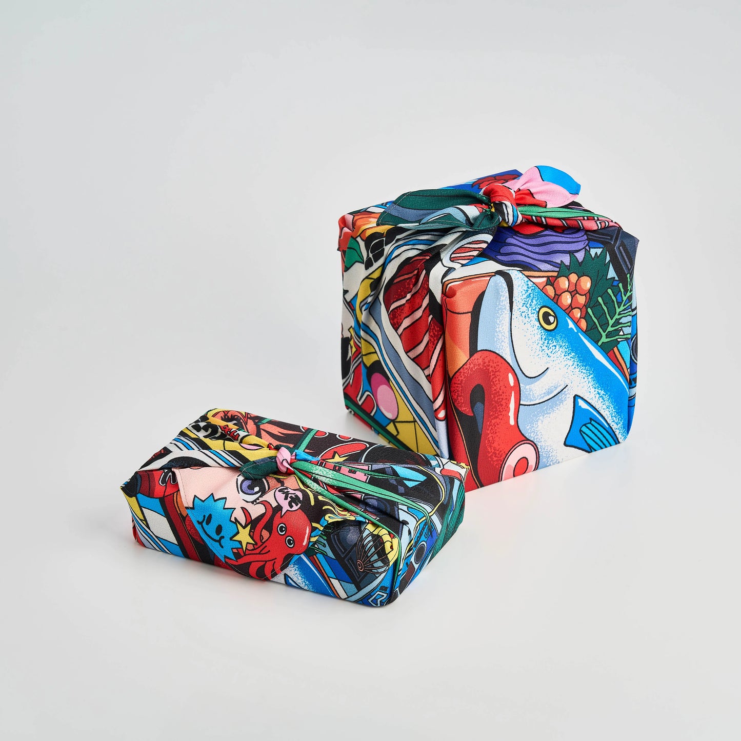 City Pop 風呂敷 48cm 70cm レトロデザイン Bento&co