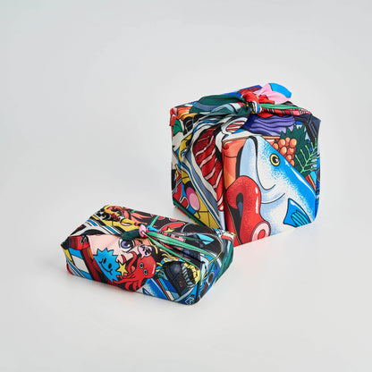City Pop 風呂敷 48cm 70cm レトロデザイン Bento&co