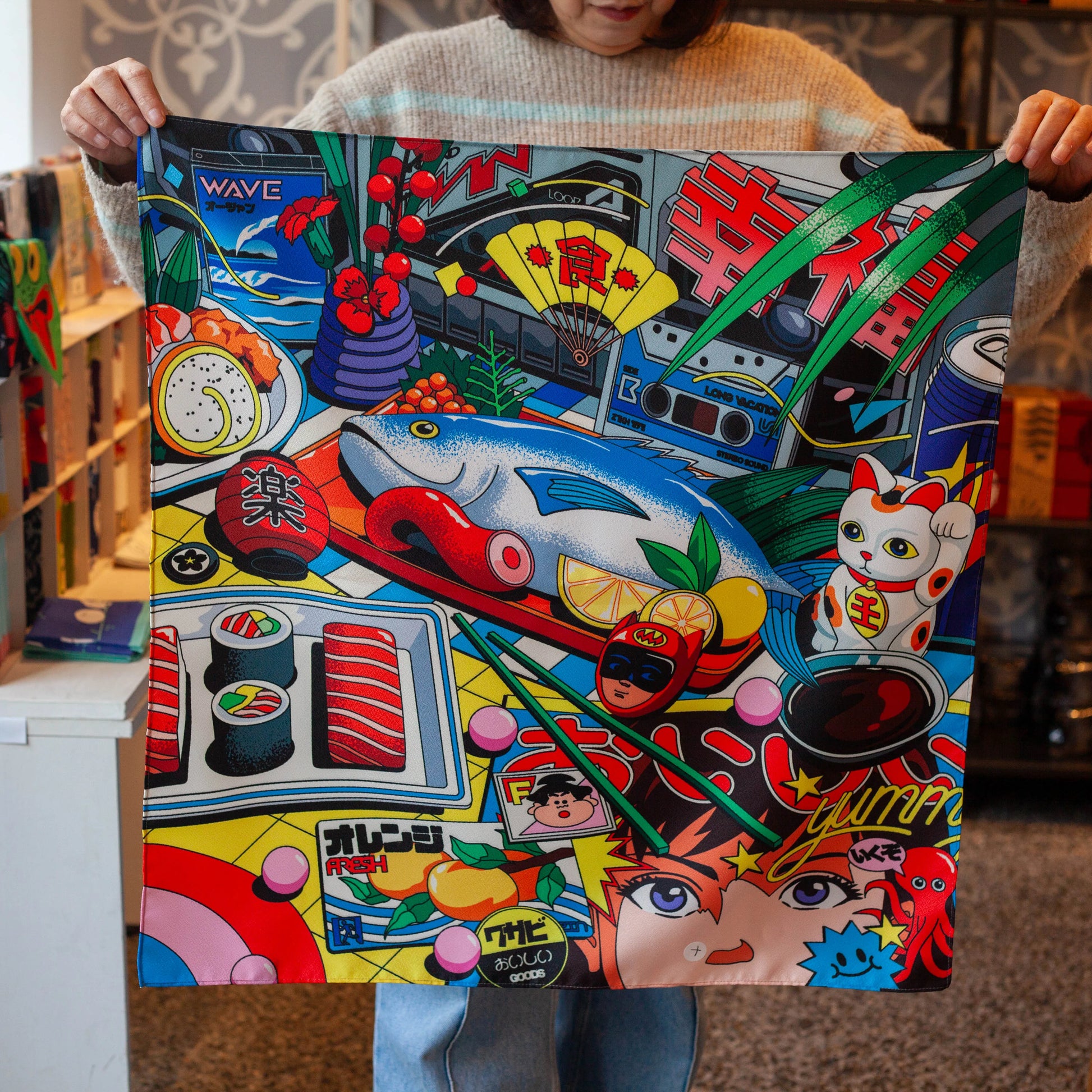 City Pop 風呂敷 48cm/70cm | レトロデザイン 日本製 | Bento&co限定 City Pop 風呂敷 48cm/70cm | レトロデザイン 日本製 | Bento&co限定