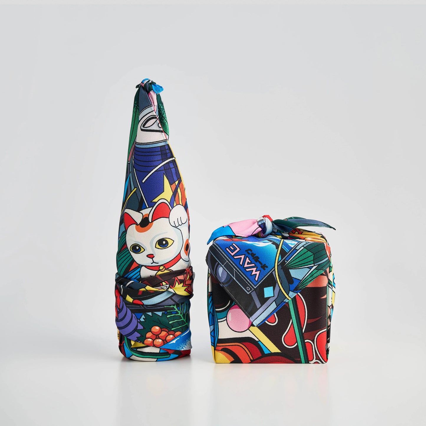 City Pop 風呂敷 48cm 70cm レトロデザイン Bento&co