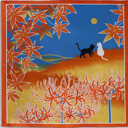 風呂敷 四季ねこ Autumn 50cm