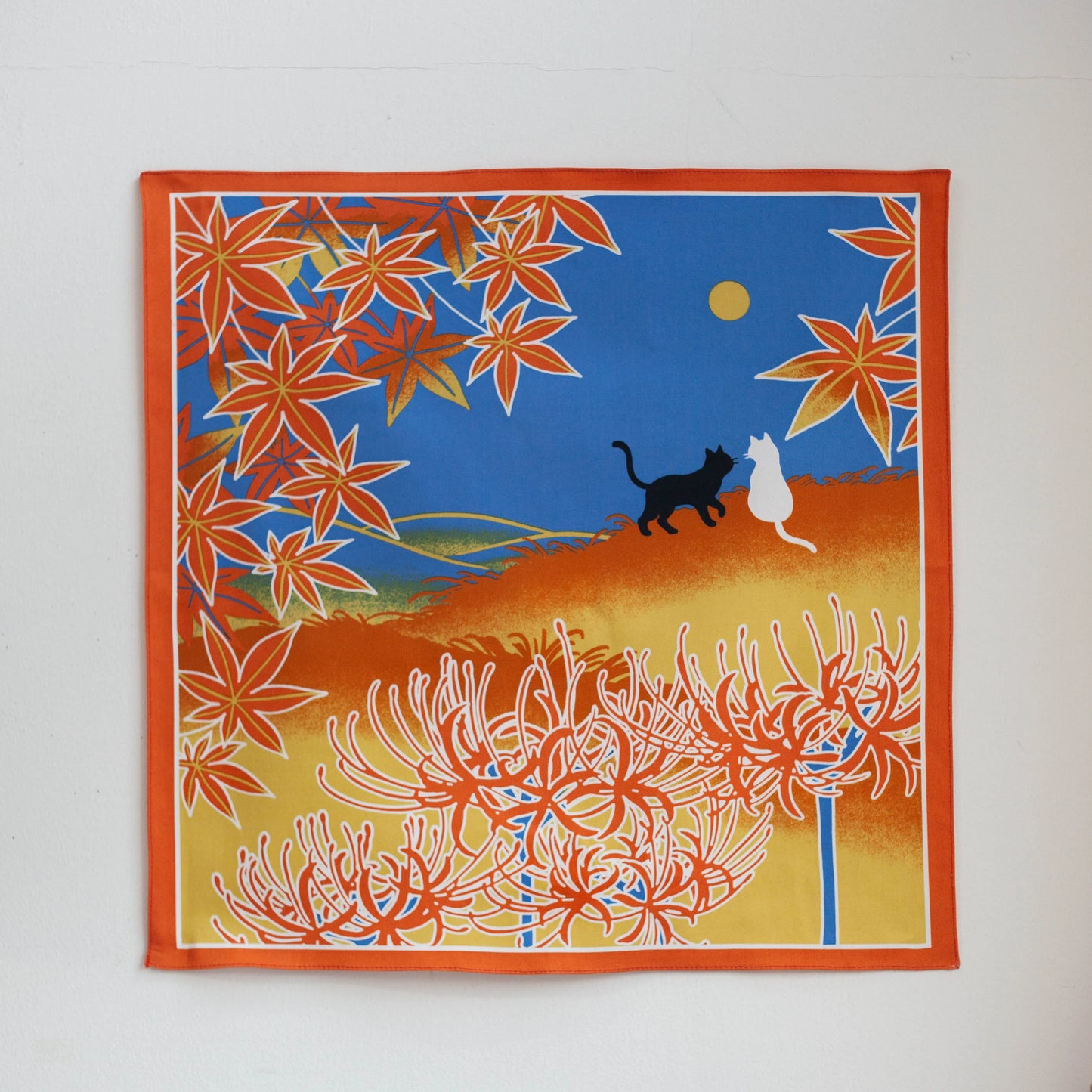 風呂敷 四季ねこ Autumn 50cm