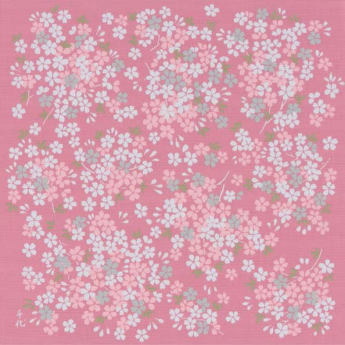 宇野千代の桜ふろしき 姫ざくら（もも）50cm 綿100%｜Bento&co