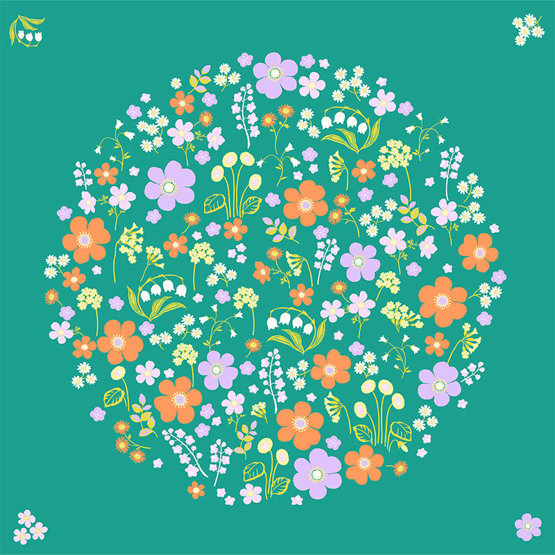 100 ひめむすび Adeline Klam フラワーガーデン ピーコックグリーン