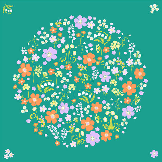 100 ひめむすび Adeline Klam フラワーガーデン ピーコックグリーン